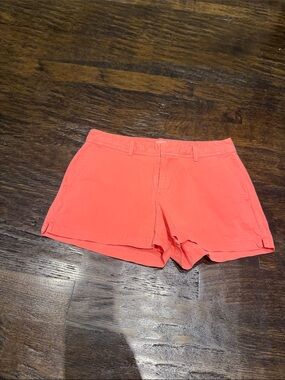 GAP Coral Pink Roll-Cuff Chino Shorts